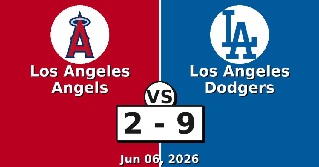 Los Angeles Angels vs Los Angeles Dodgers Match Player Stats (Jun 06, 2026) Los Angeles Angels vs Los Angeles Dodgers Match Player Stats