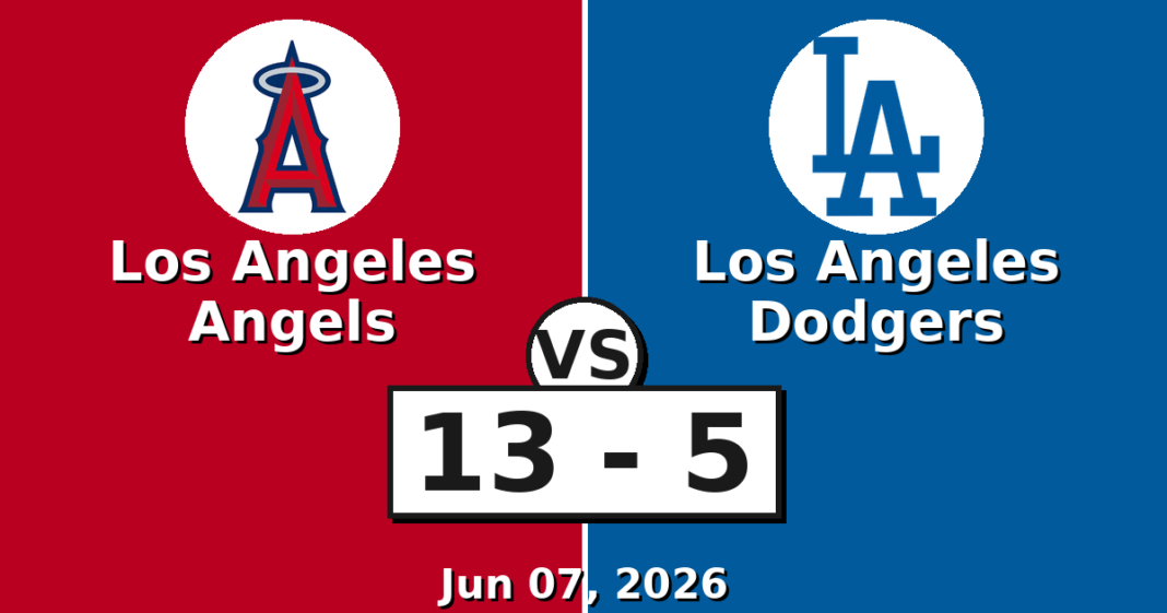 Los Angeles Angels vs Los Angeles Dodgers Match Player Stats (Jun 07, 2026) Los Angeles Angels vs Los Angeles Dodgers Match Player Stats