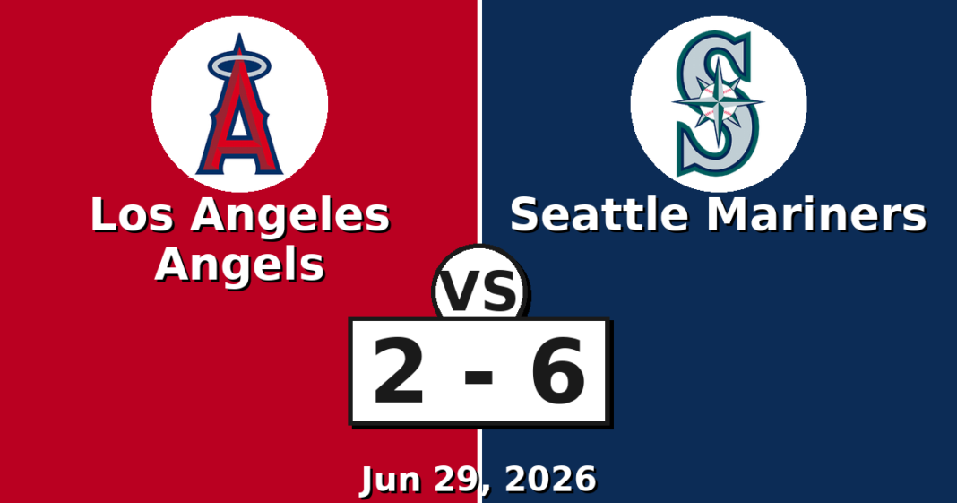 Los Angeles Angels vs Seattle Mariners Match Player Stats