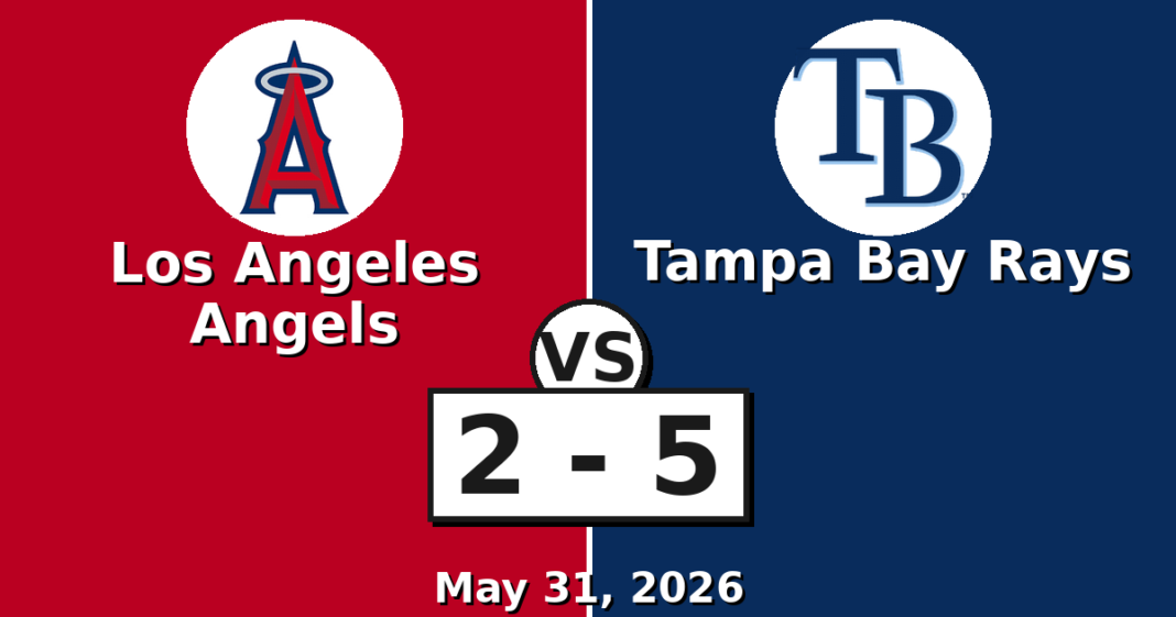 Los Angeles Angels vs Tampa Bay Rays Match Player Stats
