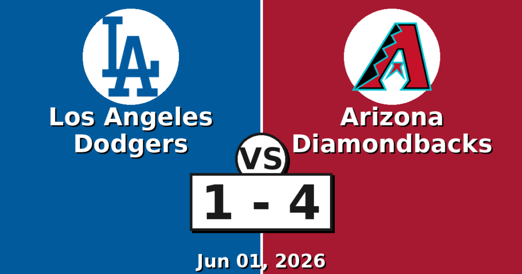 Los Angeles Dodgers vs Arizona Diamondbacks Match Player Stats (Jun 01, 2026) Los Angeles Dodgers vs Arizona Diamondbacks Match Player Stats