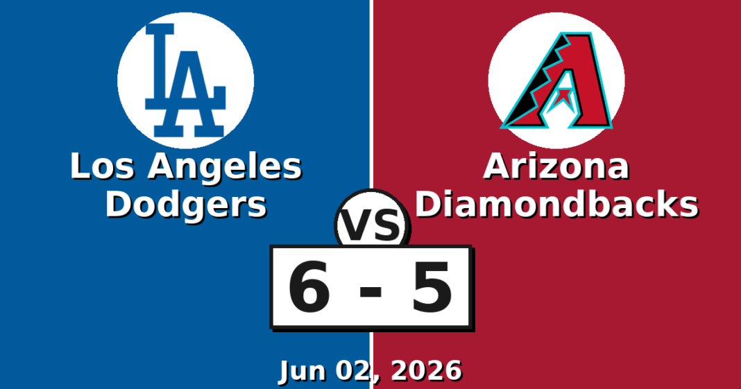 Los Angeles Dodgers vs Arizona Diamondbacks Match Player Stats