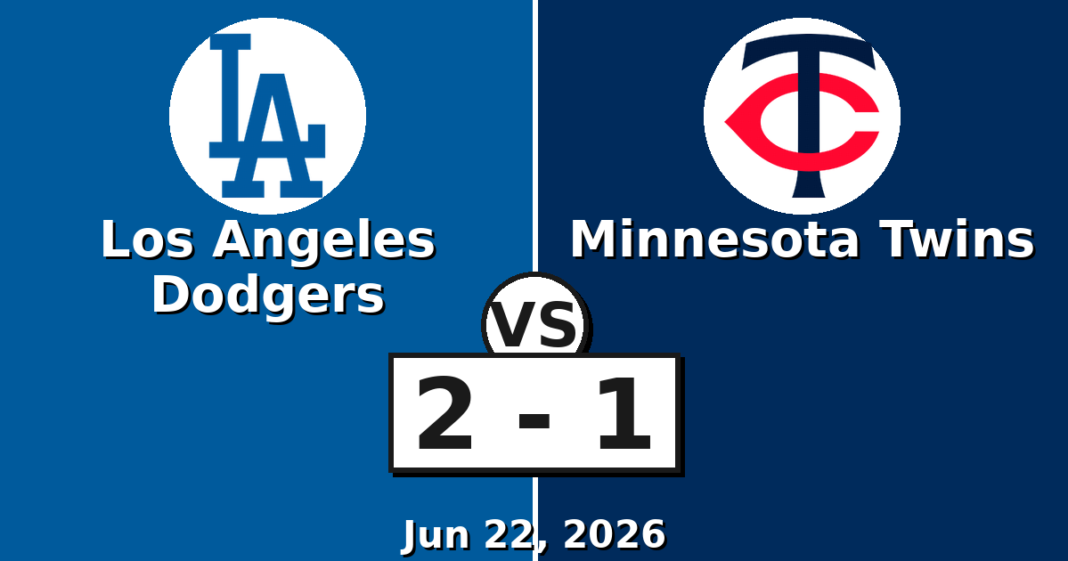 Los Angeles Dodgers vs Minnesota Twins Match Player Stats