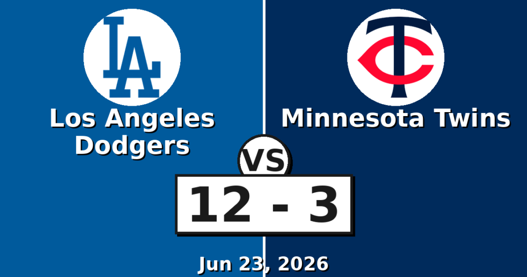 Los Angeles Dodgers vs Minnesota Twins Match Player Stats