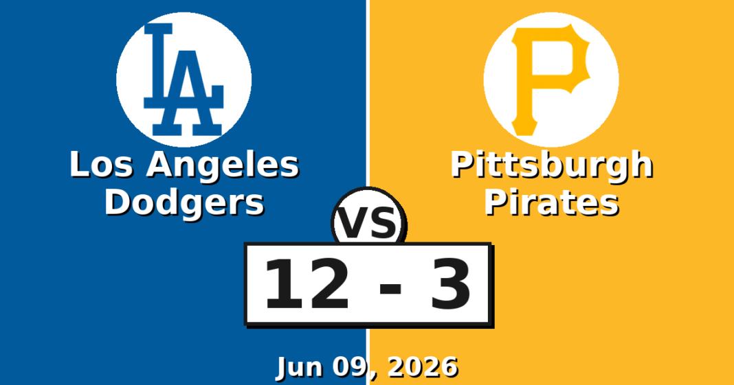 Los Angeles Dodgers vs Pittsburgh Pirates Match Player Stats (Jun 09, 2026) Los Angeles Dodgers vs Pittsburgh Pirates Match Player Stats