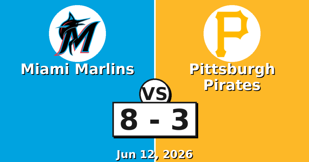 Miami Marlins vs Pittsburgh Pirates Match Player Stats (Jun 12, 2026) Miami Marlins vs Pittsburgh Pirates Match Player Stats