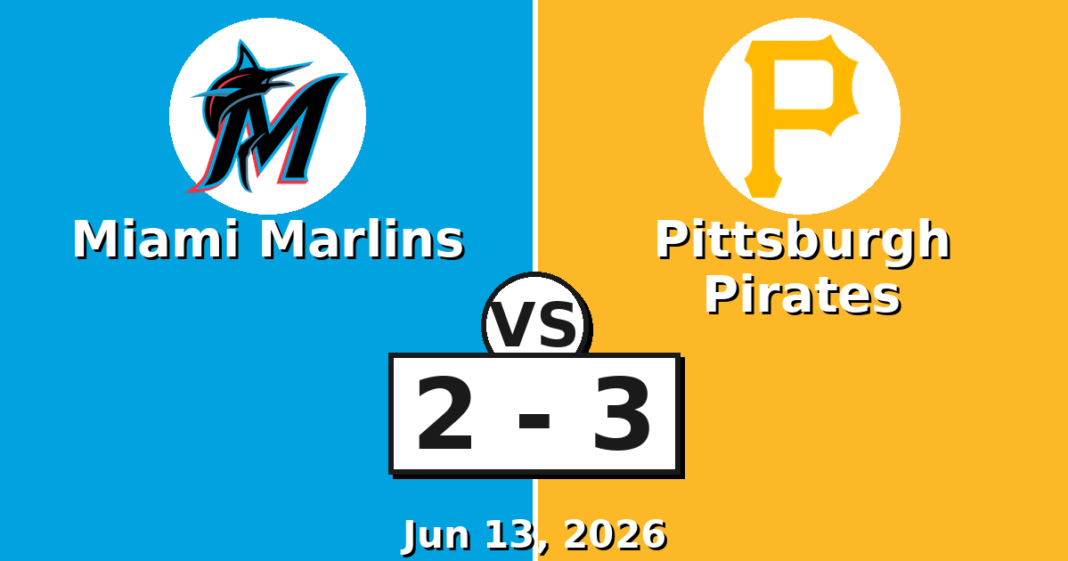 Miami Marlins vs Pittsburgh Pirates Match Player Stats
