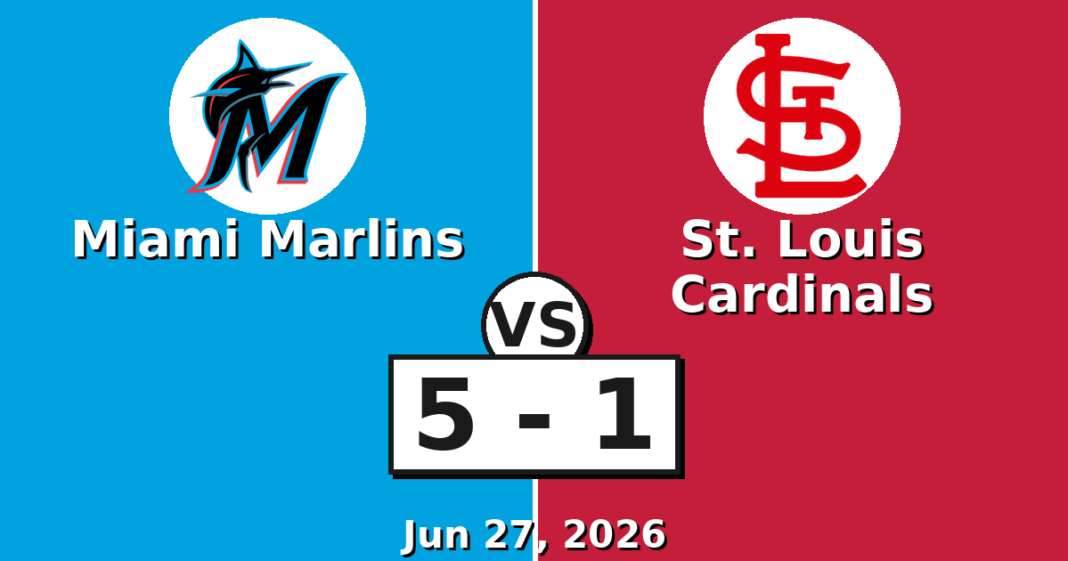 Miami Marlins vs St. Louis Cardinals Match Player Stats