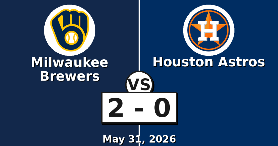 Milwaukee Brewers vs Houston Astros Match Player Stats (May 31, 2026) Milwaukee Brewers vs Houston Astros Match Player Stats