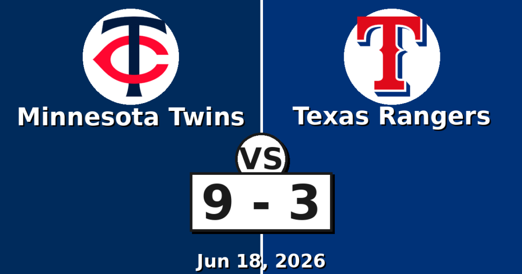 Minnesota Twins vs Texas Rangers Match Player Stats (Jun 18, 2026) Minnesota Twins vs Texas Rangers Match Player Stats