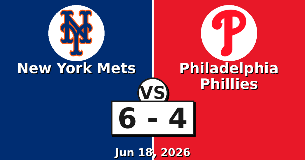 New York Mets vs Philadelphia Phillies Match Player Stats