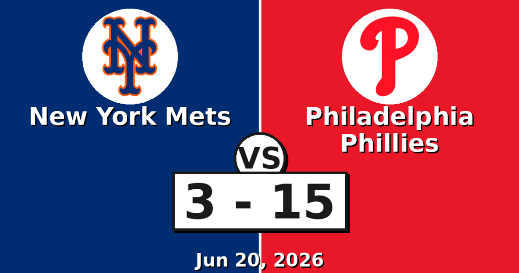 New York Mets vs Philadelphia Phillies Match Player Stats