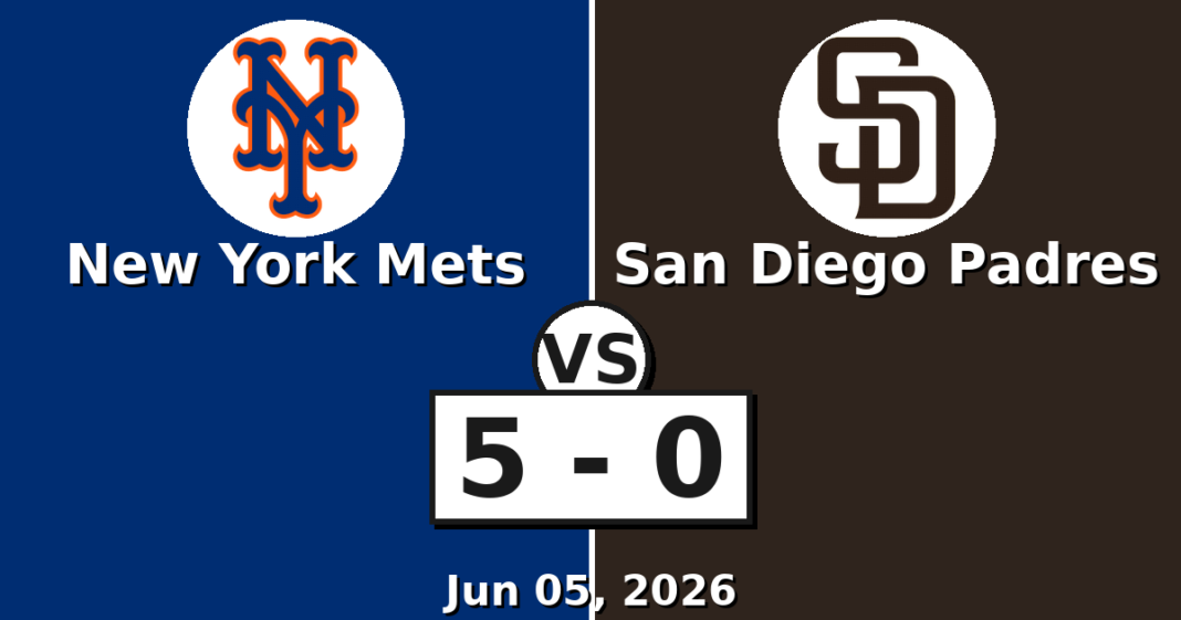 New York Mets vs San Diego Padres Match Player Stats (Jun 05, 2026) New York Mets vs San Diego Padres Match Player Stats