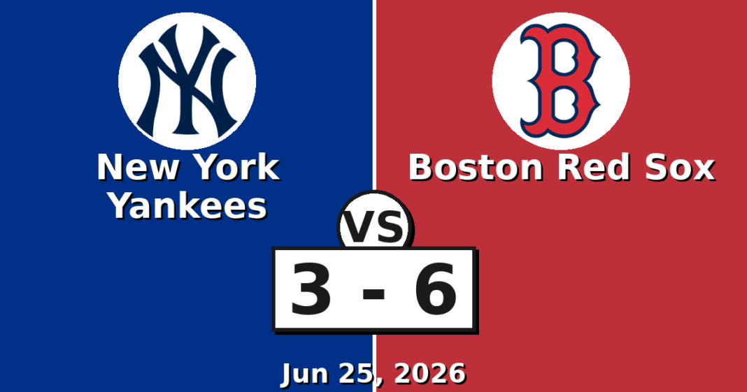 New York Yankees vs Boston Red Sox Match Player Stats