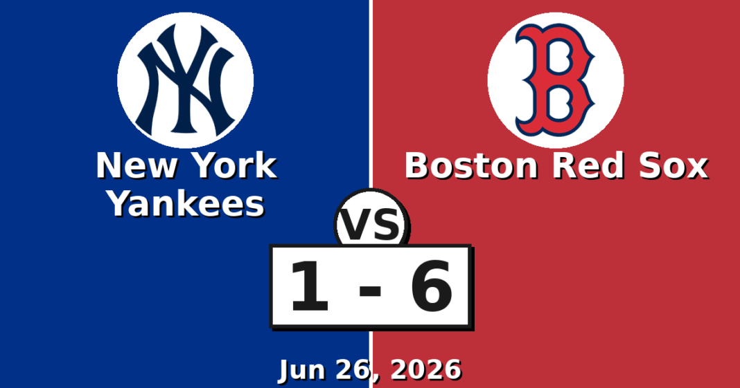 New York Yankees vs Boston Red Sox Match Player Stats