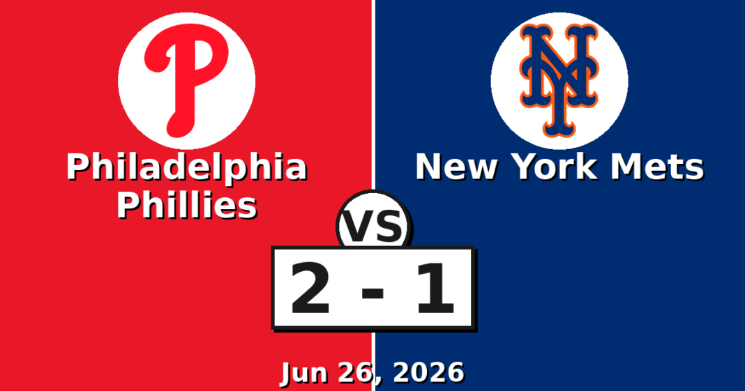 Philadelphia Phillies vs New York Mets Match Player Stats