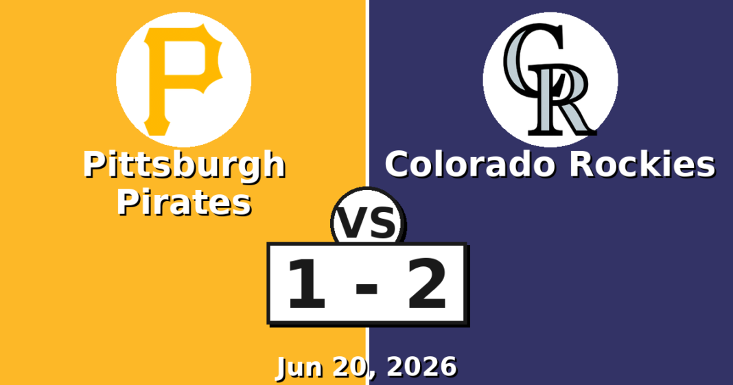Pittsburgh Pirates vs Colorado Rockies Match Player Stats