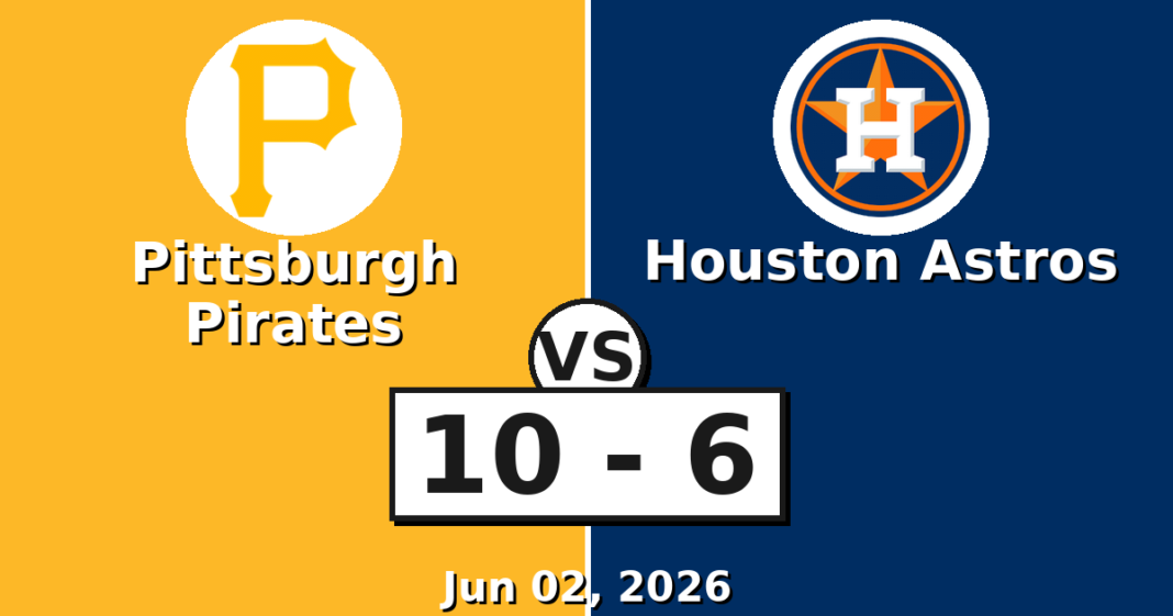Pittsburgh Pirates vs Houston Astros Match Player Stats