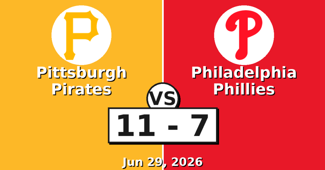 Pittsburgh Pirates vs Philadelphia Phillies Match Player Stats