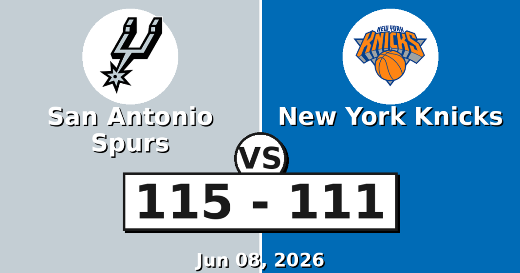 San Antonio Spurs vs New York Knicks Match Player Stats