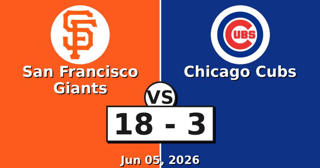 San Francisco Giants vs Chicago Cubs Match Player Stats (Jun 05, 2026) San Francisco Giants vs Chicago Cubs Match Player Stats
