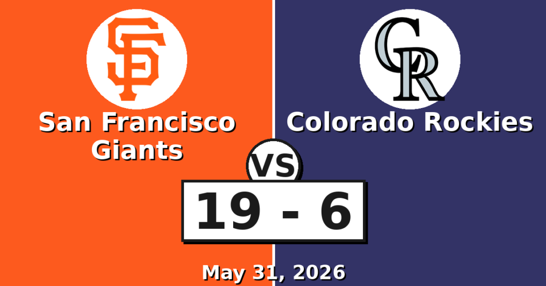 San Francisco Giants vs Colorado Rockies Match Player Stats