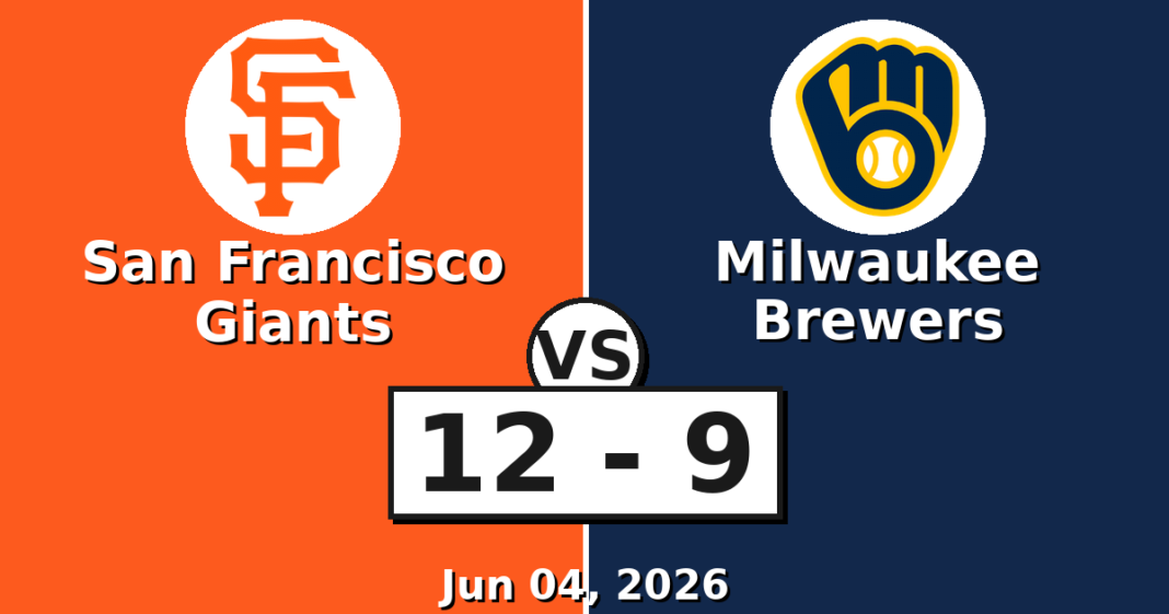 San Francisco Giants vs Milwaukee Brewers Match Player Stats
