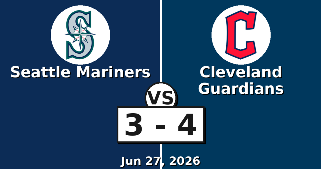Seattle Mariners vs Cleveland Guardians Match Player Stats