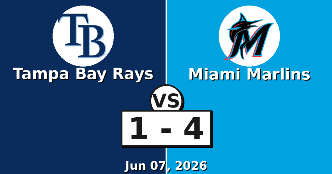 Tampa Bay Rays vs Miami Marlins Match Player Stats