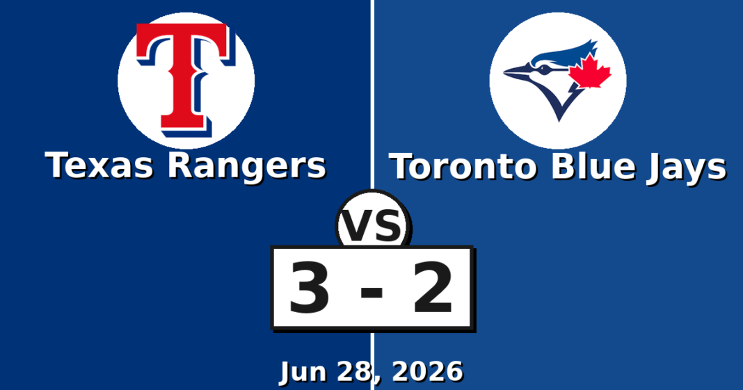 Texas Rangers vs Toronto Blue Jays Match Player Stats