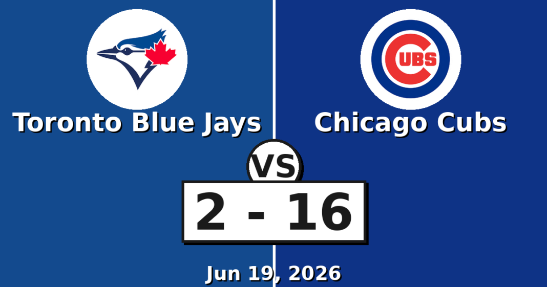Toronto Blue Jays vs Chicago Cubs Match Player Stats