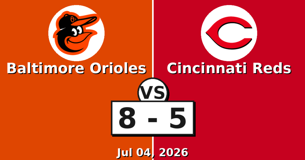 Baltimore Orioles vs Cincinnati Reds Match Player Stats