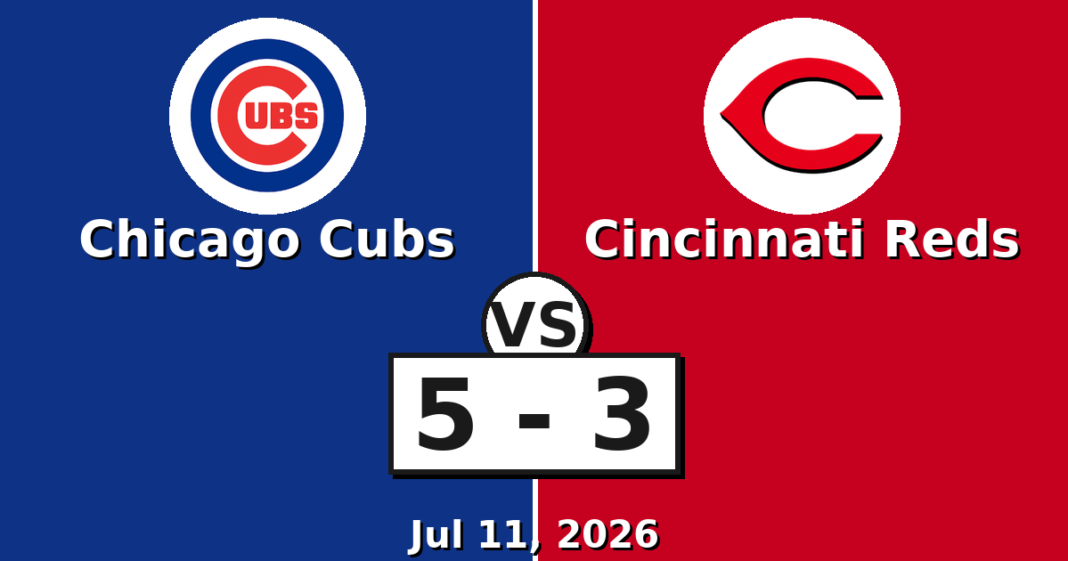 Chicago Cubs vs Cincinnati Reds Match Player Stats