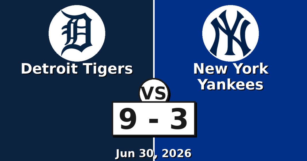 Detroit Tigers vs New York Yankees Match Player Stats