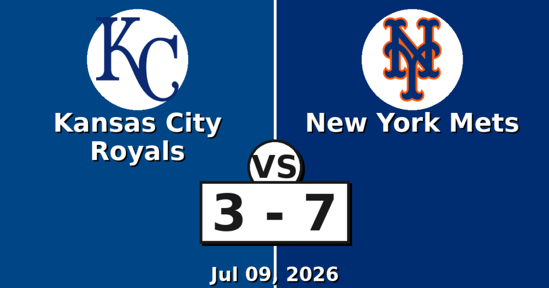 Kansas City Royals vs New York Mets Match Player Stats