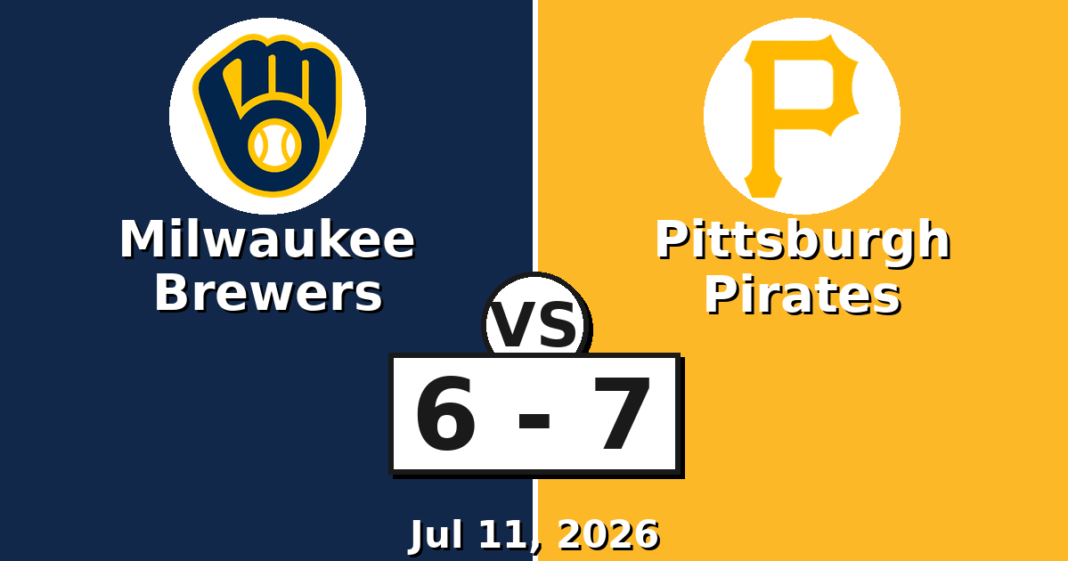Milwaukee Brewers vs Pittsburgh Pirates Match Player Stats