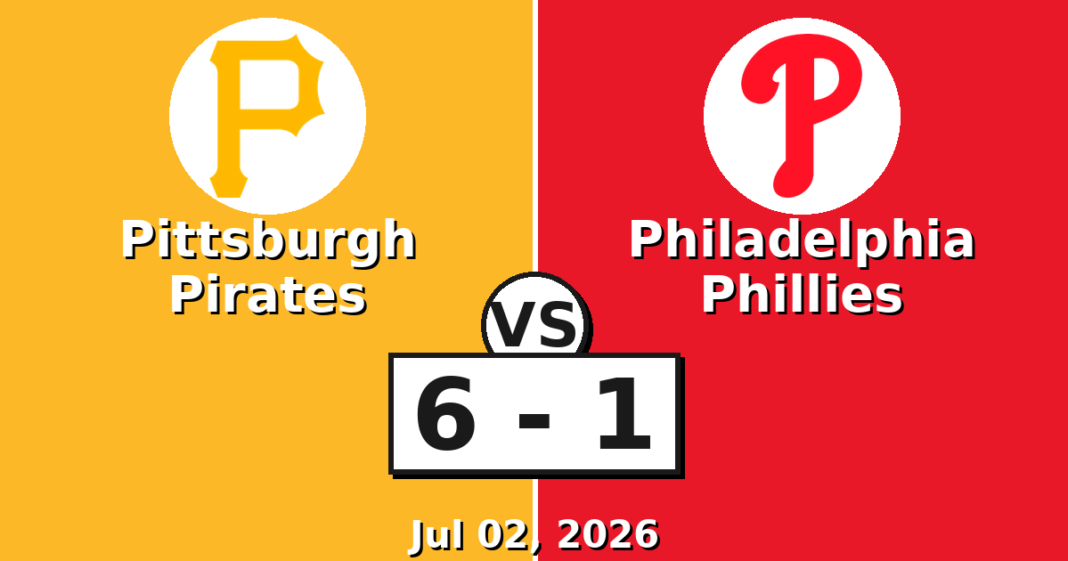 Pittsburgh Pirates vs Philadelphia Phillies Match Player Stats