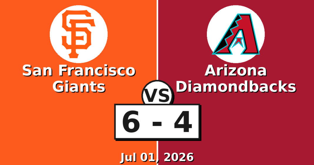 San Francisco Giants vs Arizona Diamondbacks Match Player Stats