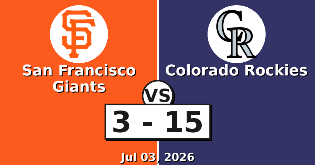 San Francisco Giants vs Colorado Rockies Match Player Stats