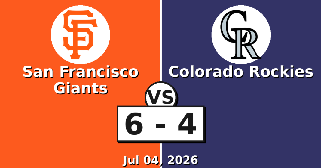 San Francisco Giants vs Colorado Rockies Match Player Stats