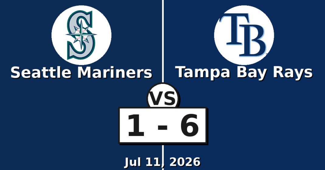 Seattle Mariners vs Tampa Bay Rays Match Player Stats