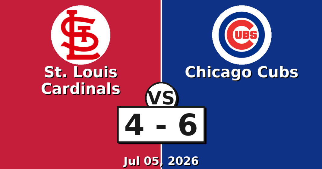 St. Louis Cardinals vs Chicago Cubs Match Player Stats