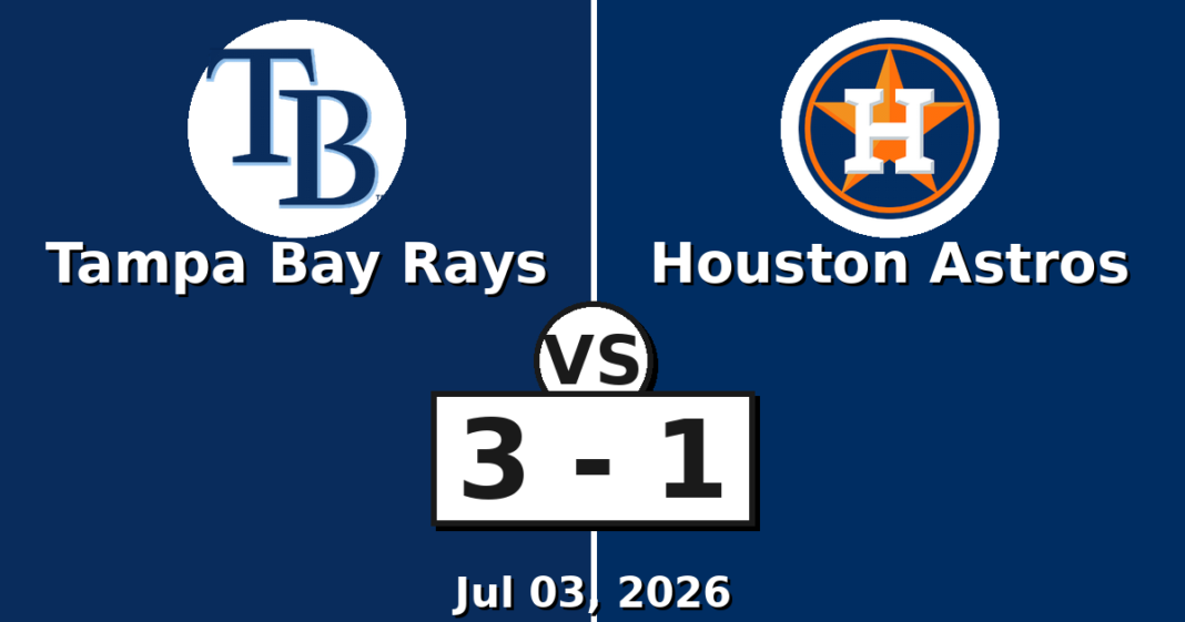 Tampa Bay Rays vs Houston Astros Match Player Stats