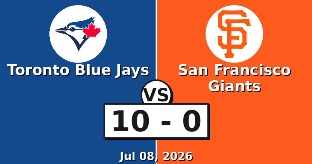 Toronto Blue Jays vs San Francisco Giants Match Player Stats